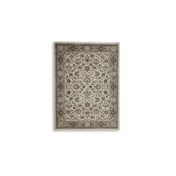 Signature Design by Ashley Beritham 5' x 7' Area Rug, Blue Brown Rust Floral