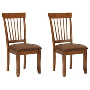 Signature Design by Ashley Berringer Dining Chair with Cushions, Set of 2, Rustic Brown