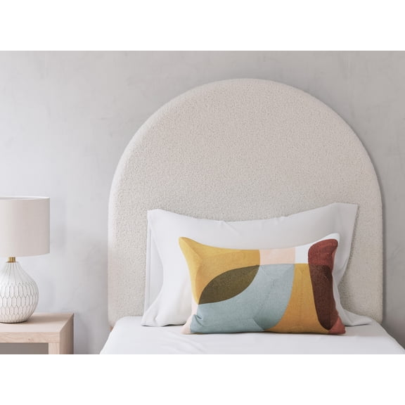 Signature Design by Ashley Birkmore Twin Upholstered Panel Headboard, White Fabric