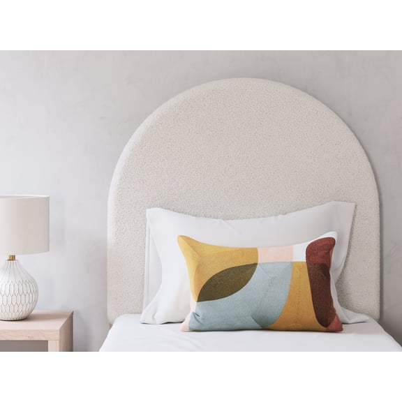 Signature Design by Ashley Birkmore Twin Upholstered Panel Headboard, White Fabric