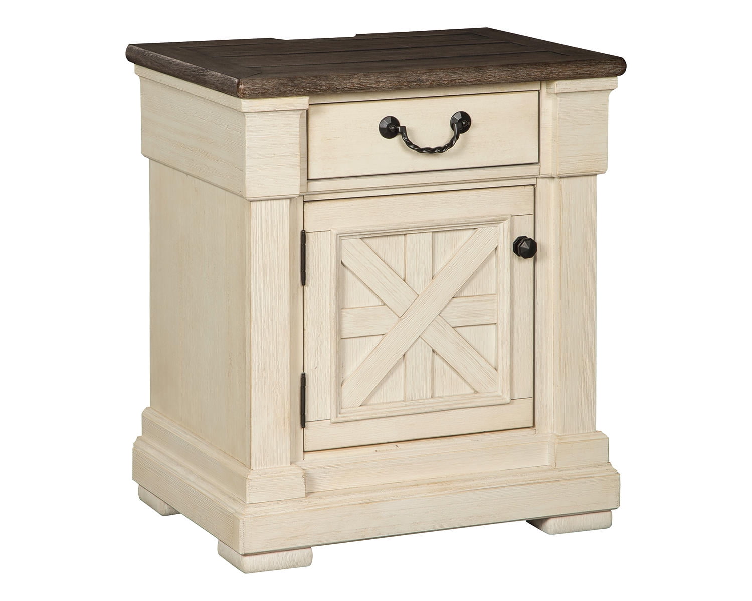 Signature Design by Ashley Bolanburg Farmhouse 1 Drawer Nightstand with