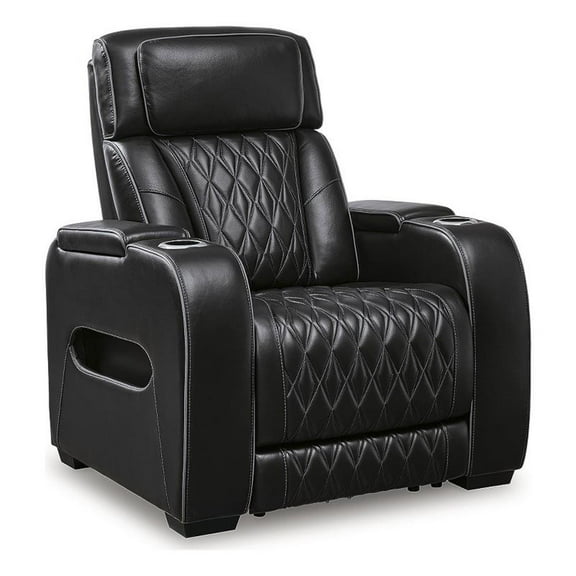 Signature Design by Ashley Boyington Black Power Recliner