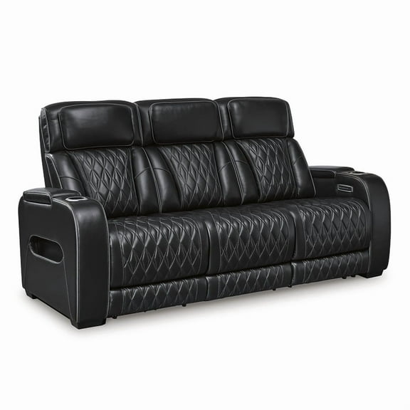 Signature Design by Ashley Boyington Black Power Reclining Sofa