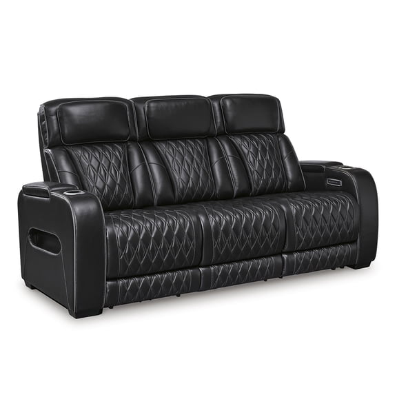 Signature Design by Ashley Boyington Black Power Reclining Sofa