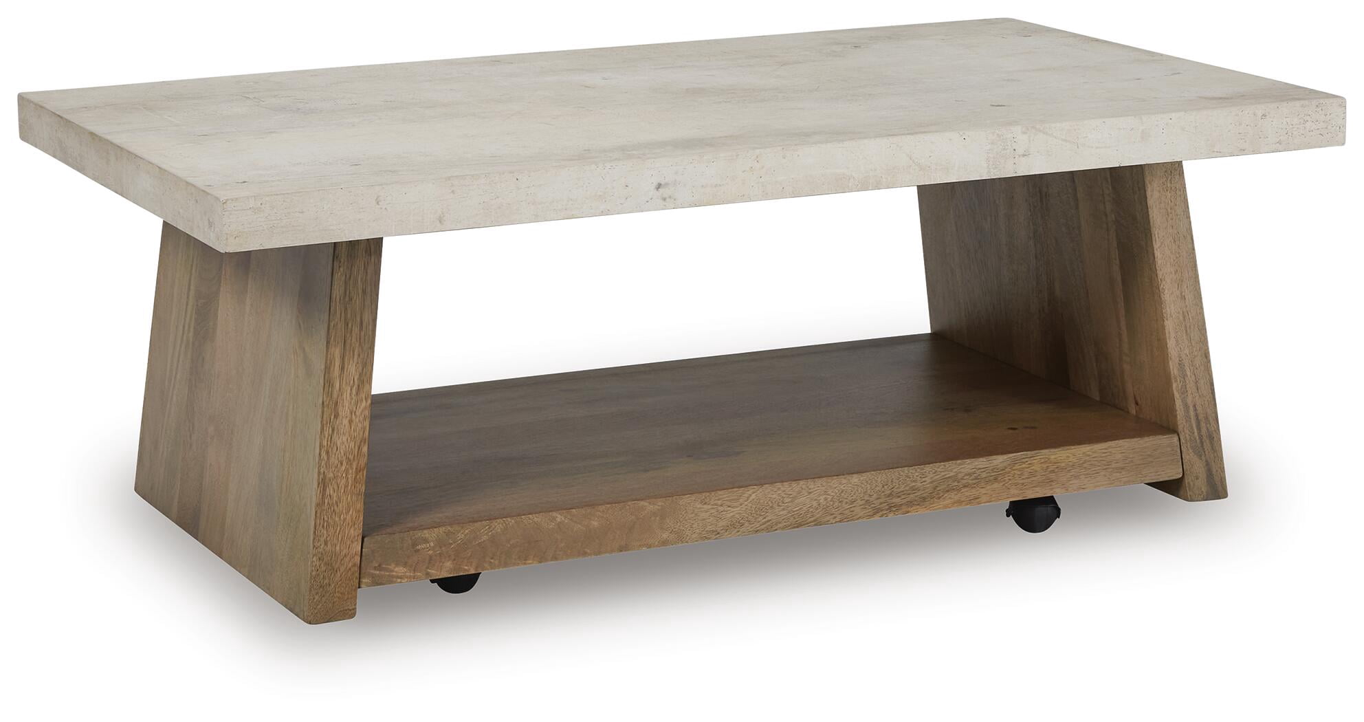 Signature Design By Ashley Brendalhouse Rectangular Cocktail Table in Light Brown
