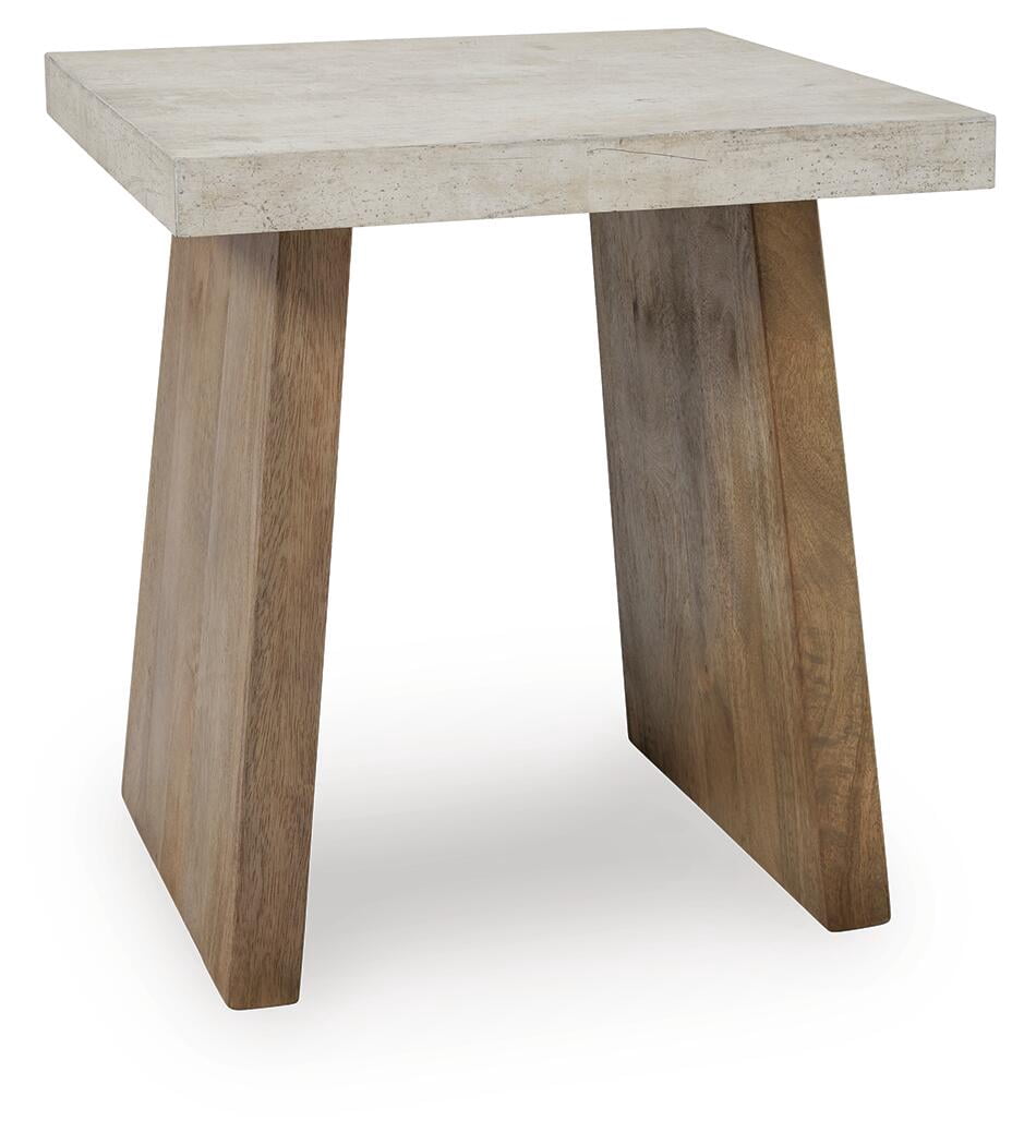Signature Design By Ashley Brendalhouse Square End Table in Light Brown