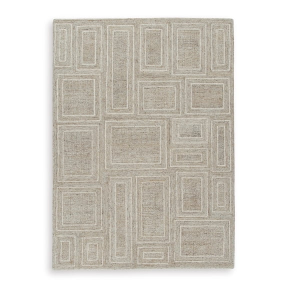 Signature Design by Ashley Brickburgh 5' x 7' Area Rug, Neutral Geometric