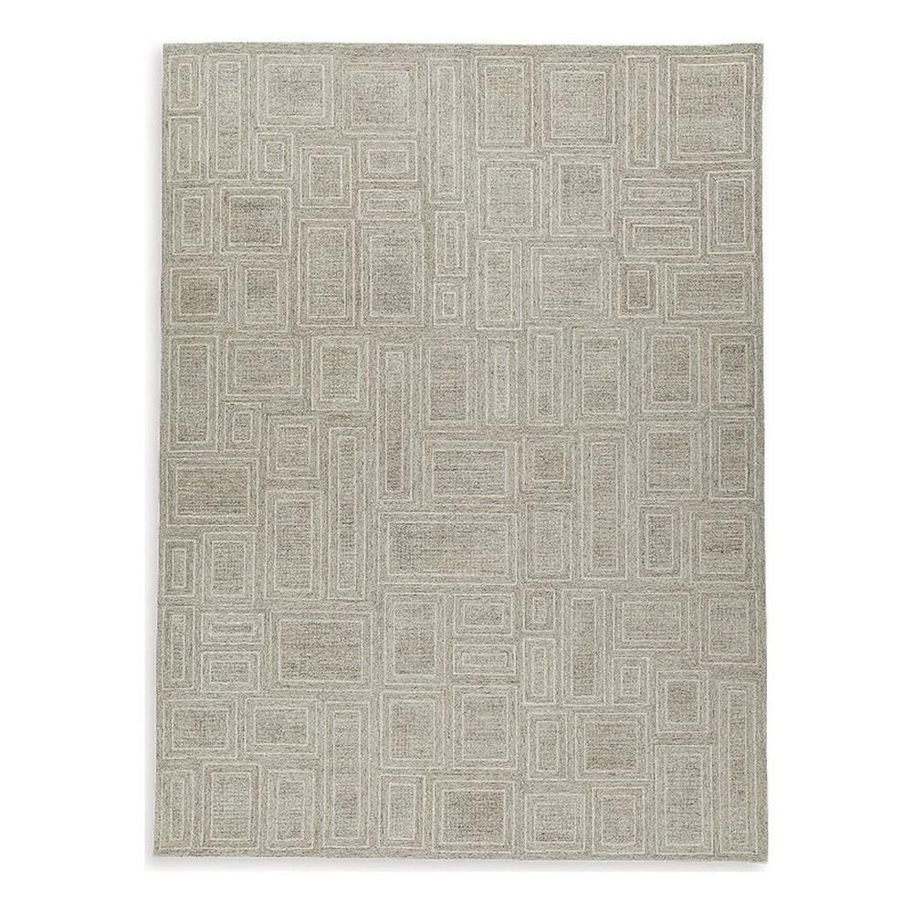 Gray Ivory Honey Hand-Tufted Wool 10' x 14' Rug