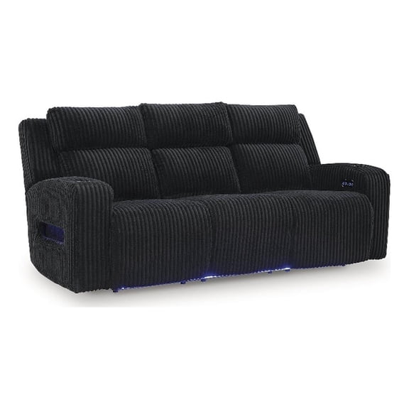 Signature Design by Ashley Broad Cove Black Power Reclining Sofa