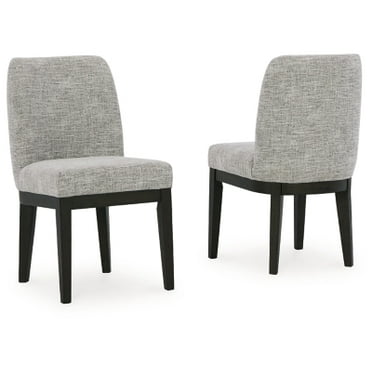 Signature Design by Ashley Burkhaus Traditional Upholstered Dining Chair, Set of 2, Dark Brown
