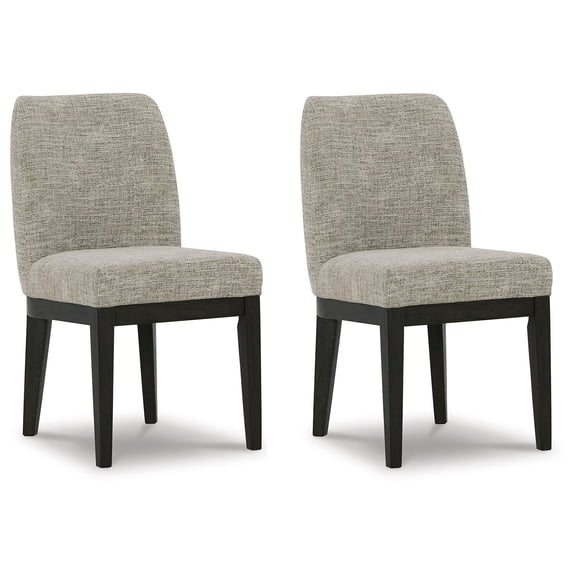 Signature Design by Ashley Burkhaus Traditional Upholstered Dining Chair, Set of 2, Dark Brown