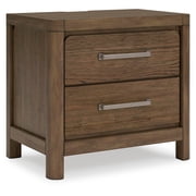 Signature Design by Ashley Cabalynn 2 Drawer Nightstand, Light Brown