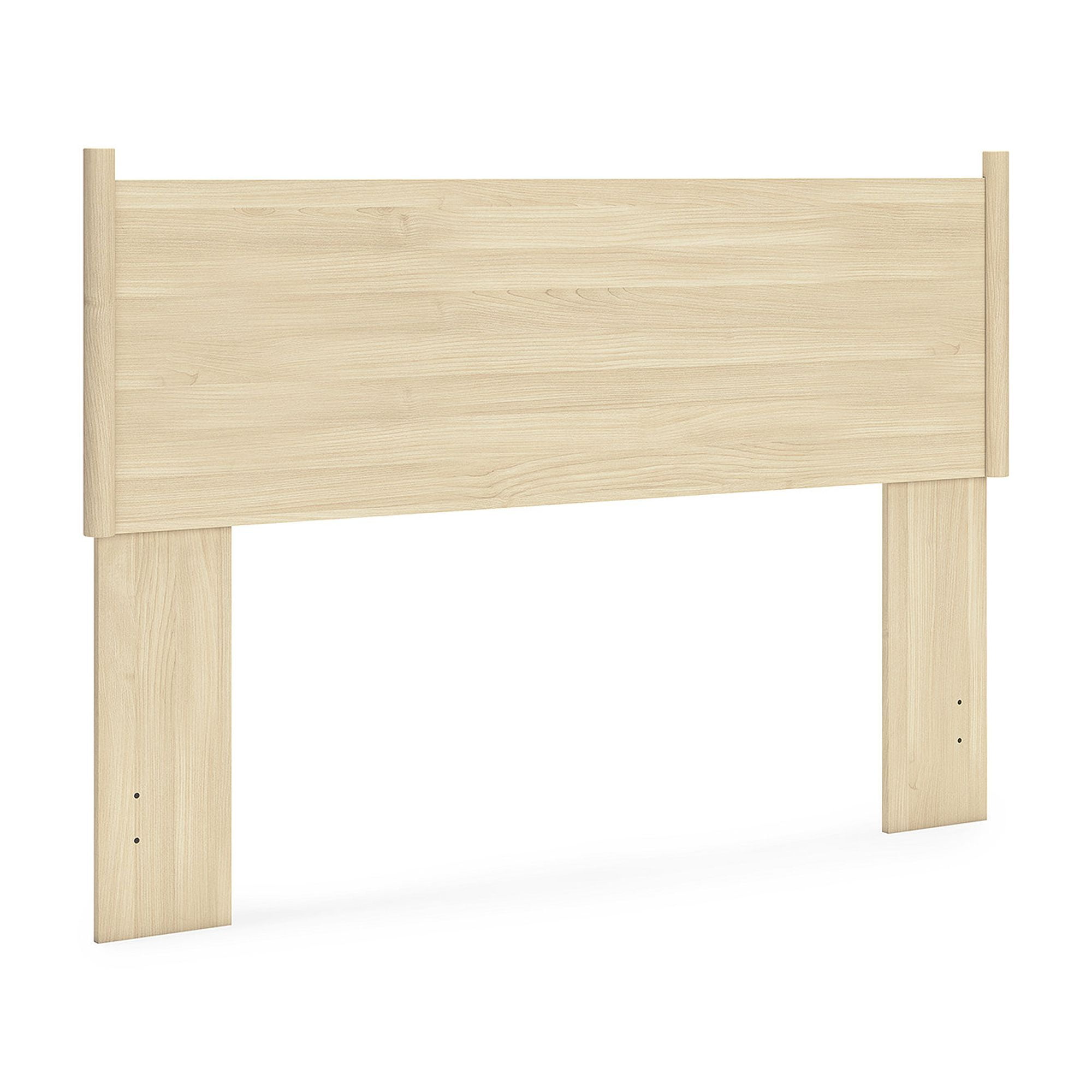 Beige Transitional Queen Platform Wood Bed