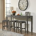 thumbnail image 1 of Signature Design by Ashley Caitbrook Counter Height Dining Table and 3 Bar Stools Set, Gray, 1 of 7