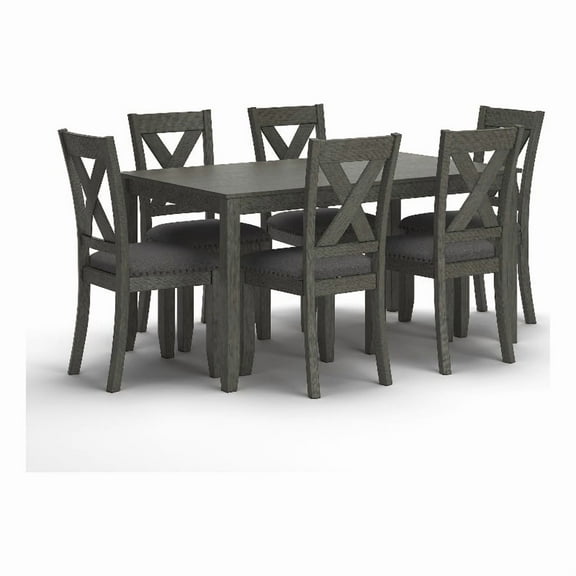 Signature Design by Ashley Caitbrook Gray Dining Table and Chairs - Set of 7