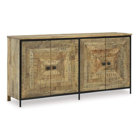 Signature Design by Ashley Camney Brown & Beige Accent Cabinet