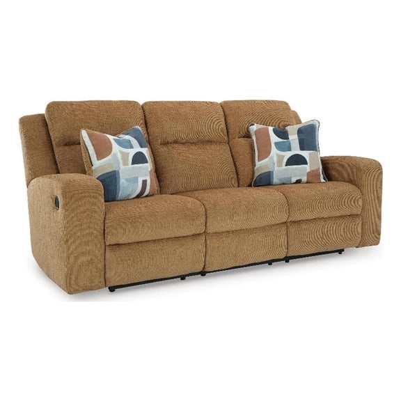 Signature Design by Ashley Carden Row Reclining Sofa in Orange