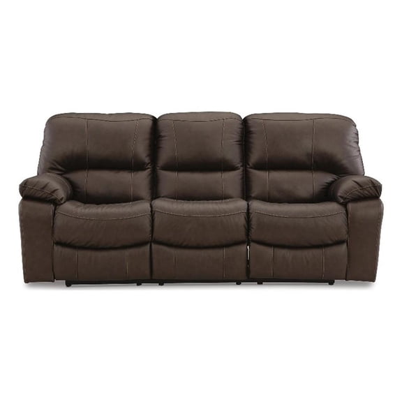 Signature Design by Ashley Carrington Elm Power Reclining Sofa in Brown