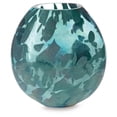 thumbnail image 1 of Signature Design by Ashley Cartshaw 11.75" Glass Vase, Iridescent Teal Finish, 1 of 5