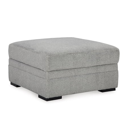 Signature Design by Ashley Casselbury Classic Ottoman With Storage, Light Gray