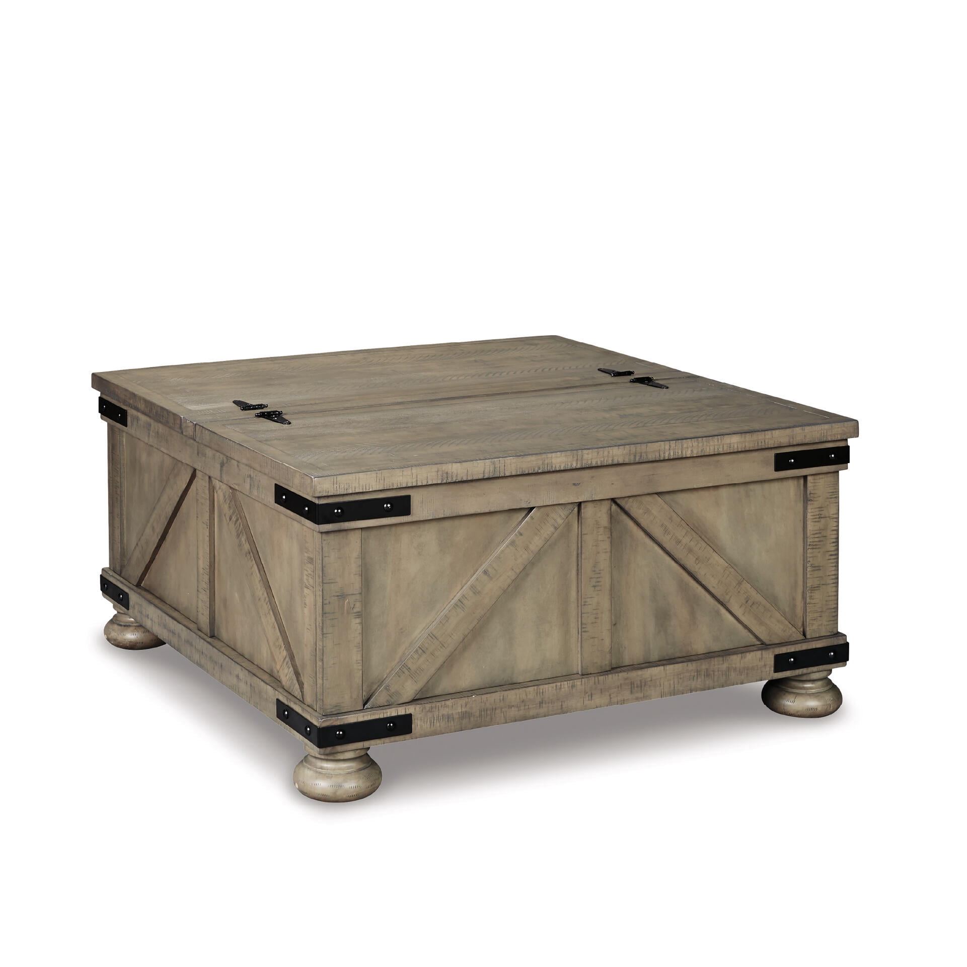 Signature Design by Ashley Casual Aldwin Coffee Table With Storage  Gray