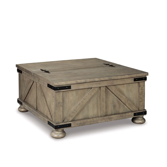 Signature Design by Ashley Casual Aldwin Coffee Table With Storage Gray