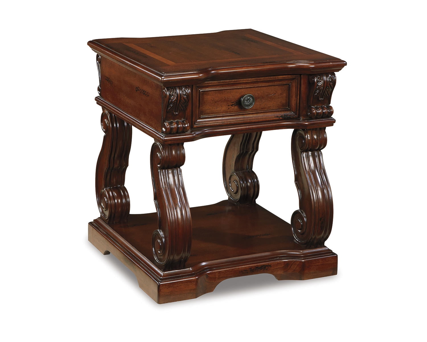 Signature Design by Ashley Casual Alymere End Table Rustic Brown