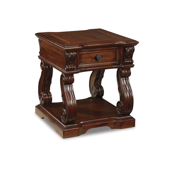 Signature Design by Ashley Casual Alymere End Table Rustic Brown