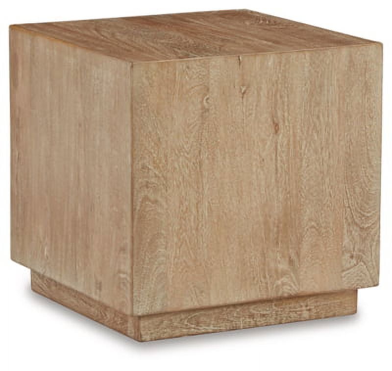Belenburg Square Natural Wood Accent Table with Storage