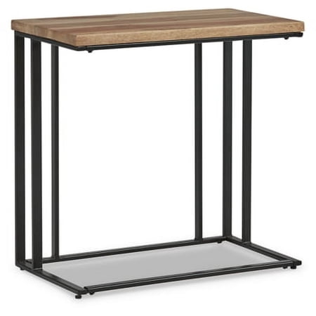 Signature Design by Ashley Casual Bellwick Chairside End Table Natural/Black