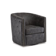 Signature Design by Ashley Brentlow Swivel Chair in Distressed Black