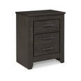 thumbnail image 1 of Signature Design by Ashley Casual Brinxton 2 Drawer Nightstand, Charcoal, 1 of 9