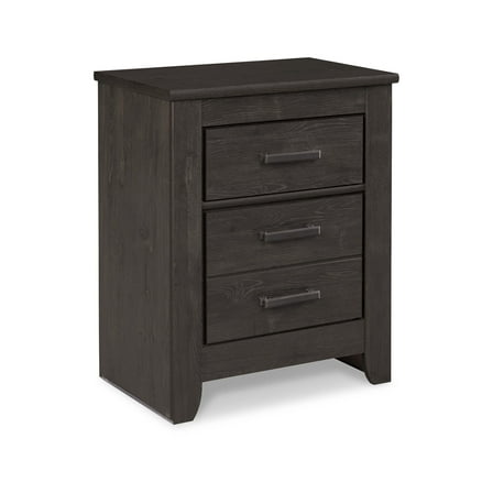 Signature Design by Ashley Casual Brinxton 2 Drawer Nightstand, Charcoal