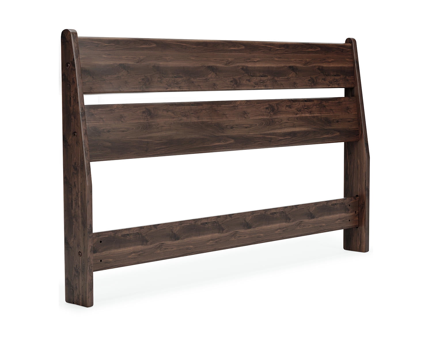 Full Mocha Walnut Wood Panel Headboard