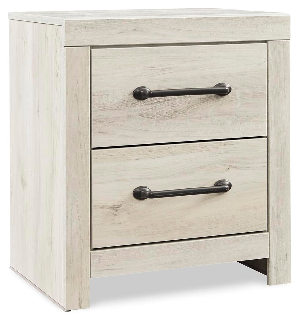 Signature Design by Ashley Casual Cambeck 2 Drawer Nightstand, Whitewash