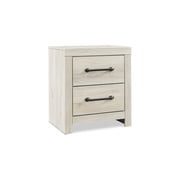 Signature Design by Ashley Casual Cambeck 2 Drawer Nightstand, Whitewash