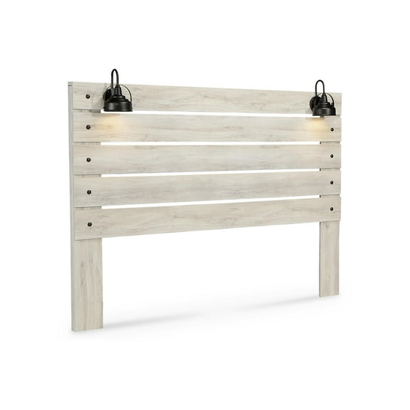 Signature Design by Ashley Casual Cambeck King Panel Headboard  Whitewash