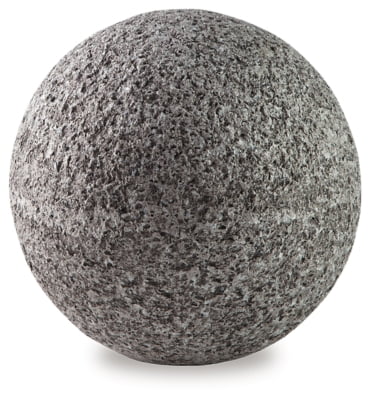 Gray 6" Faux Cement Resin Sphere Sculpture