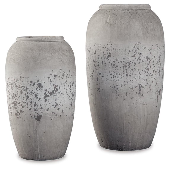 Signature Design by Ashley Casual Dimitra Vase (Set of 2) Brown/Cream