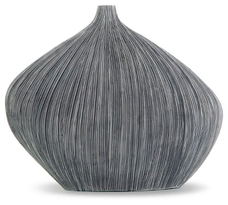 Gray Asymmetrical Polyresin Decorative Vase, 16 Inch