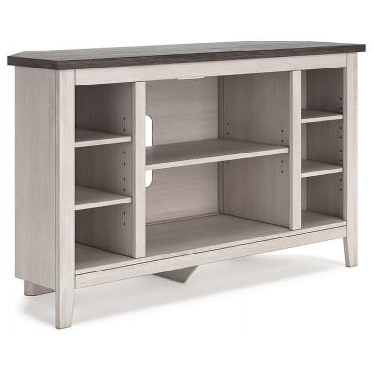 Dorrinson Corner TV Stand - Two-tone Dorrinson Corner TV Stand - Two-tone