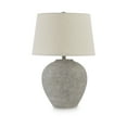 Signature Design by Ashley Distressed Gray Table Lamp for Living Room