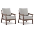 thumbnail image 1 of Signature Design by Ashley Casual Emmeline Outdoor Lounge Chair with Cushion (Set of 2)  Brown/Beige, 1 of 8