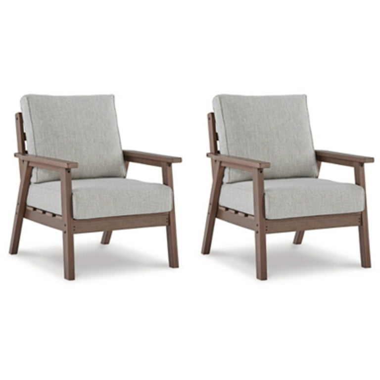 Emmeline Outdoor Loveseat with Cushion - Brown/Beige Emmeline Outdoor Loveseat with Cushion - Brown/Beige
