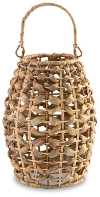 Etta Light Brown Woven Rattan Hanging Lantern