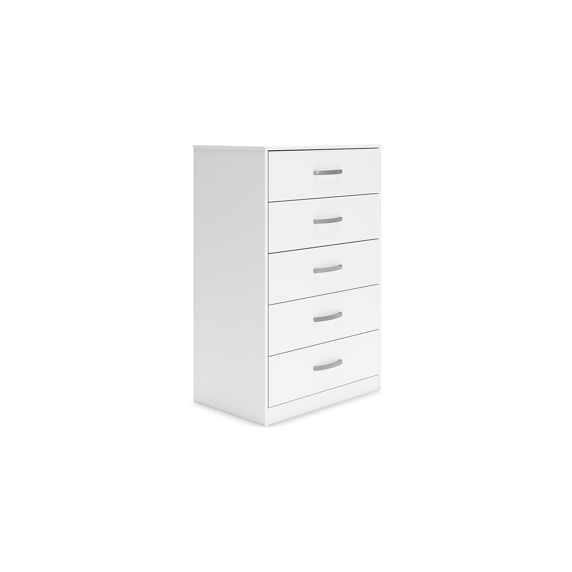 White 5-Drawer Chest with Ball Bearing Slides and Levelers