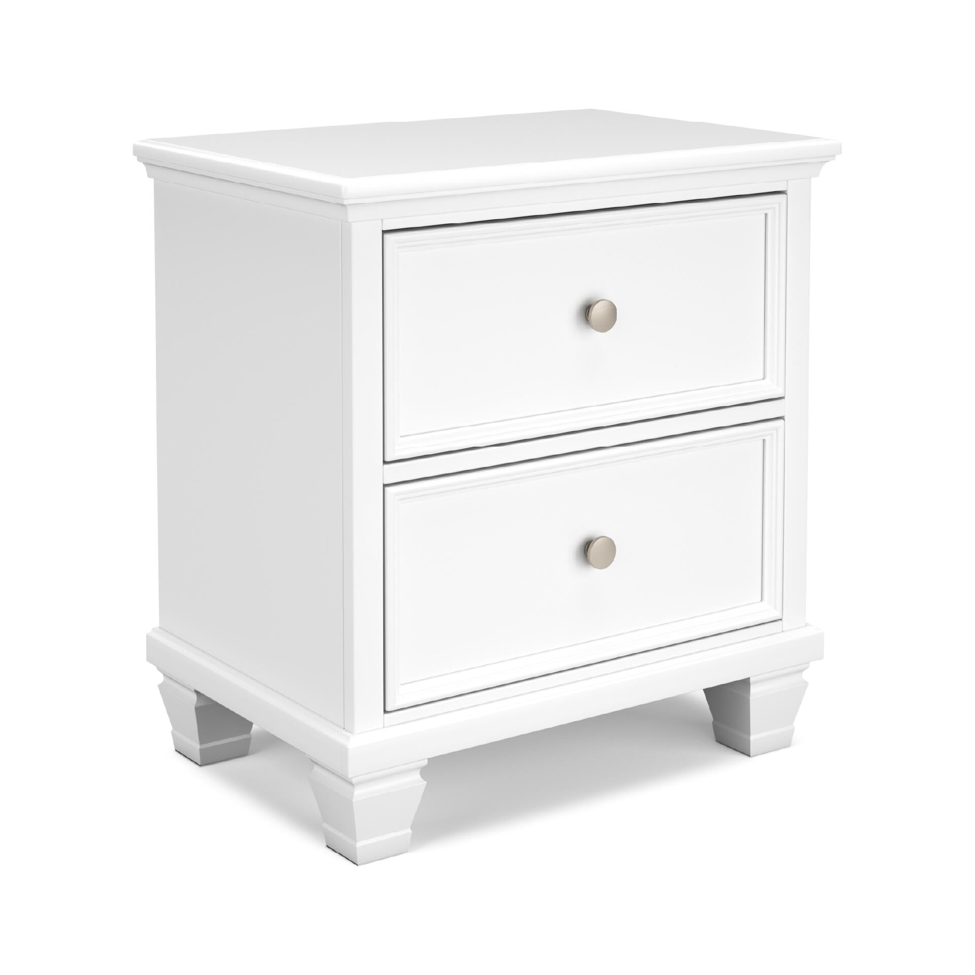 Signature Design by Ashley Casual Fortman 2 Drawer Nightstand, White