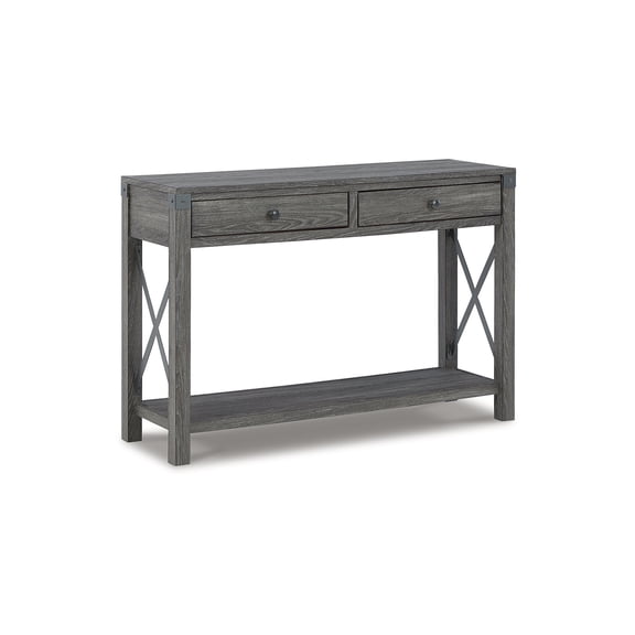 Signature Design by Ashley Casual Freedan Sofa/Console Table, Grayish Brown