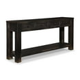 thumbnail image 1 of Signature Design by Ashley Gavelston 64" Sofa Console Table, Weathered Black Finish, 4 Drawers, Hand-Finished, Wood & Engineered Wood, 1 of 5
