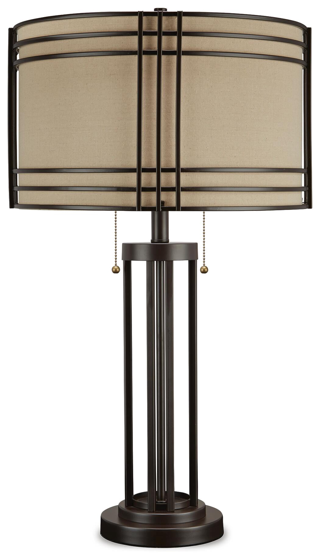 Signature Design by Ashley Casual Hanswell Table Lamp  Dark Brown